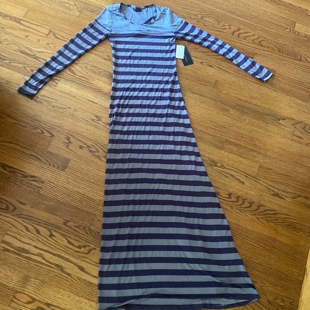 SeanJohn stripped dress body-con maxi